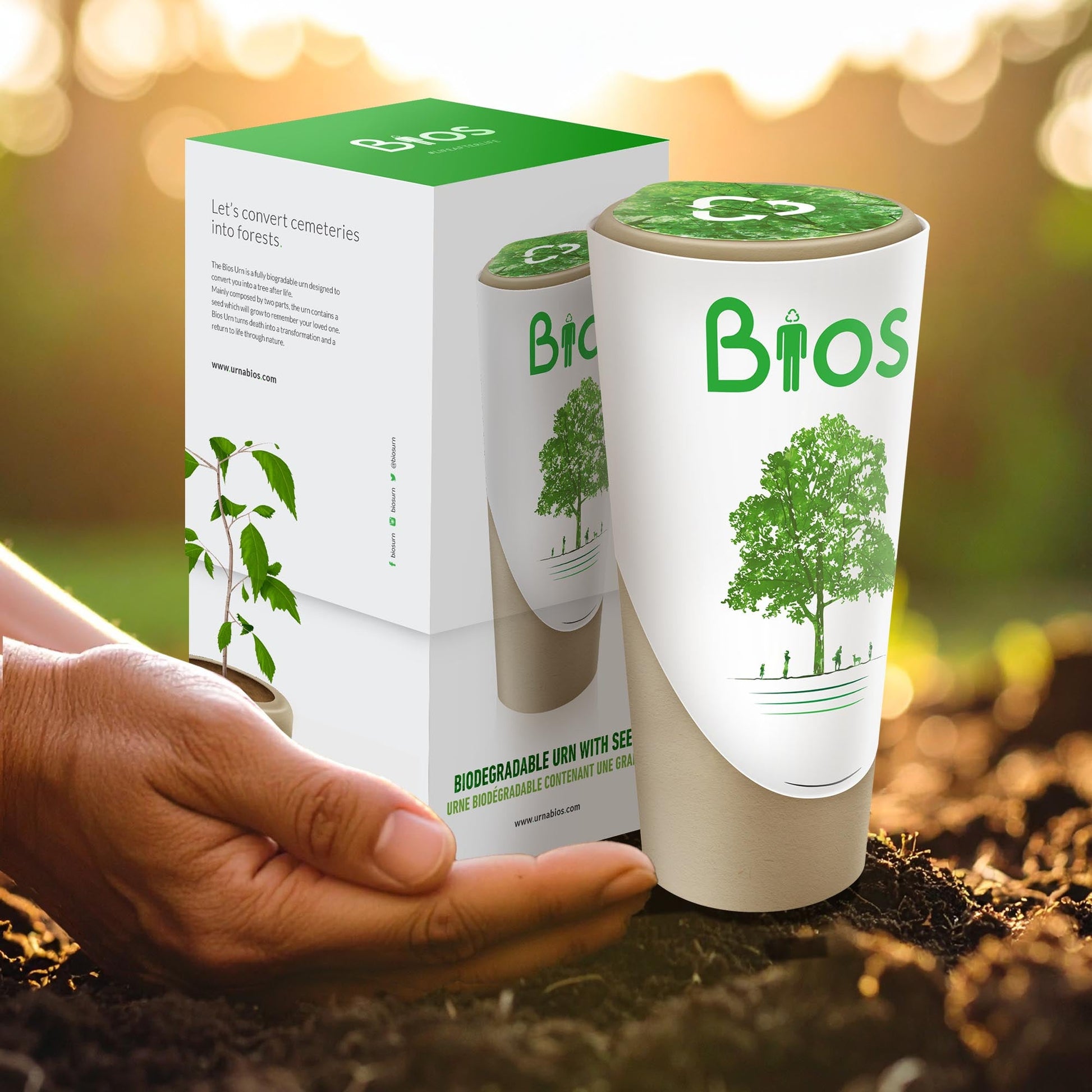 Bios Urn® Biodegradable Memorial Urn (People Version) - Bloom Again