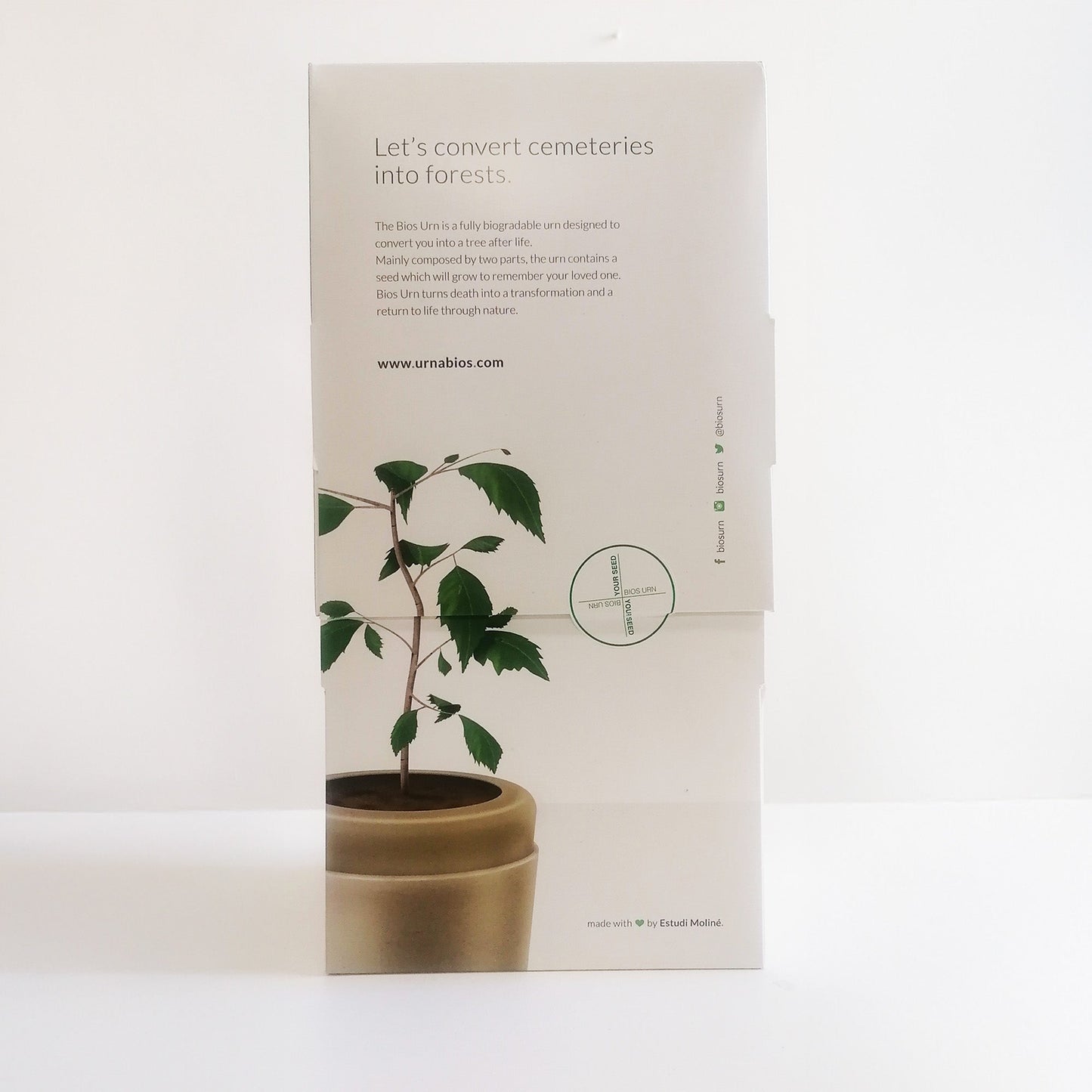 Biodegradable Bios Urn for Humans - Outer Packaging  - Bloom Again